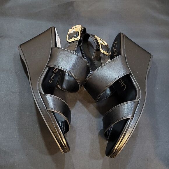 BRAND NEW CALVIN KLEIN WOMEN'S BELLE WEDGE SANDALS - Picture 13 of 16